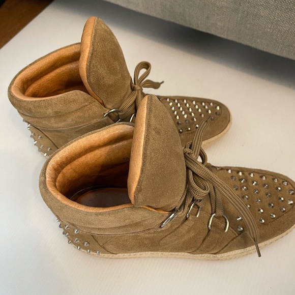 Sandro Light Brown Albatorock High Top Sneakers - Picture 4 of 10